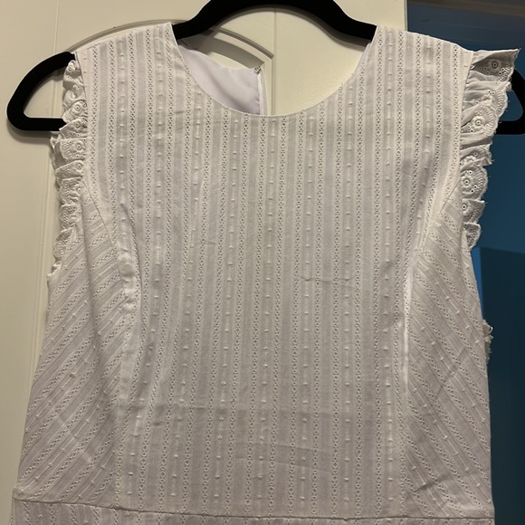 Draper James White midi flutter sleeve dress - Picture 2 of 5